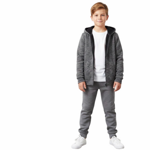 Old Navy Grey Black Hooded Sweater Jacket Youth Boy Large Size 10/12